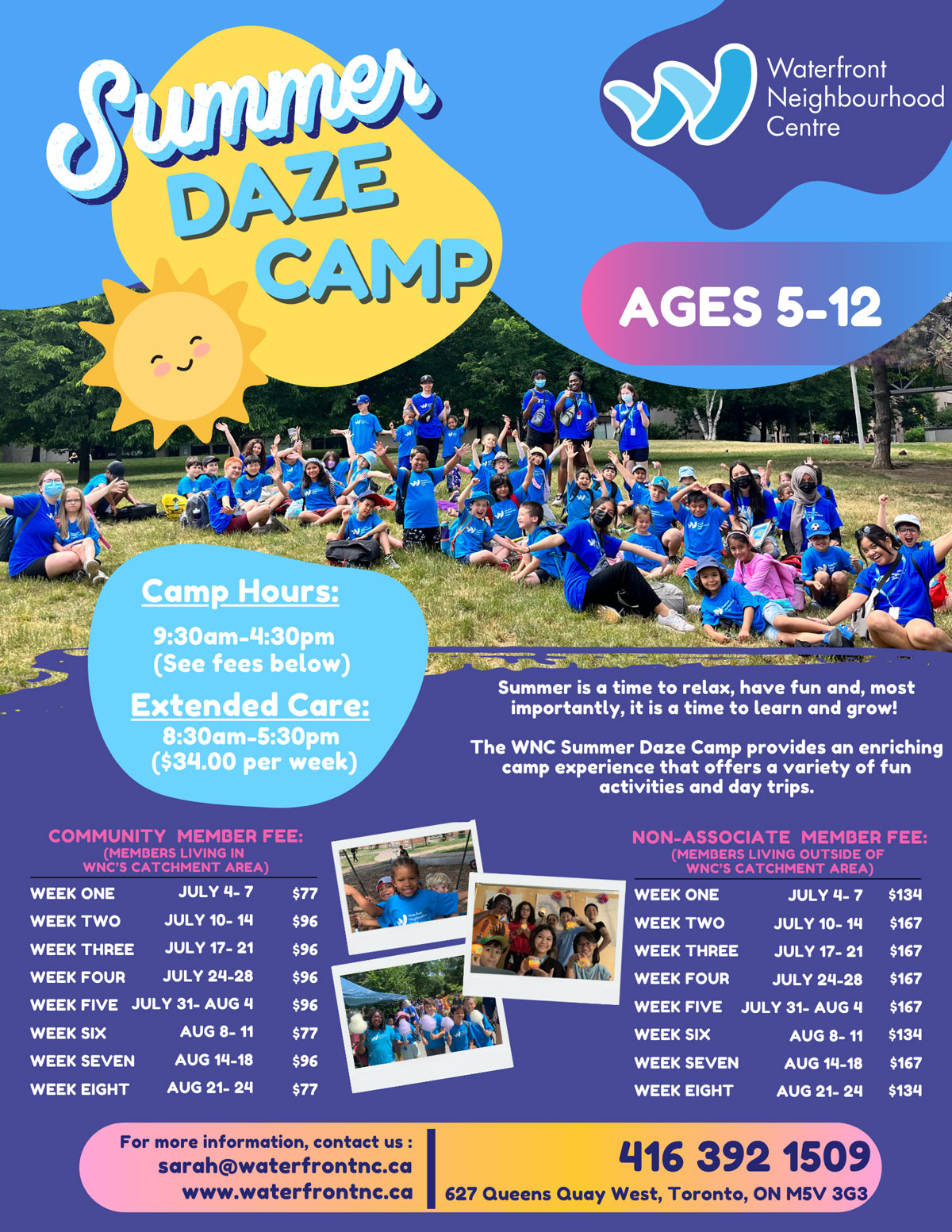 Summer Daze Camp Registration Begins - Waterfront Neighbourhood Centre